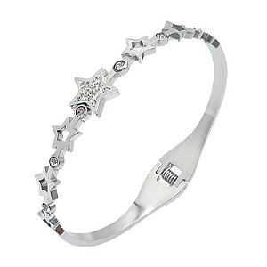 PULSEIRA BRACELETE AÇO INOX 316L BRILHO DAS ESTRELAS