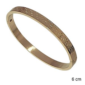 BRACELETE AÇO COM OURO GEOMETRIC