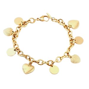 PULSEIRA DE AÇO COM OURO 18K AMOR PRÓPRIO