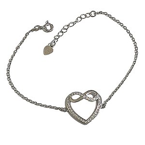 PULSEIRA DE PRATA 925 AMOR INFINITO