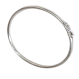 Bracelete Essência em Prata Branca com Fecho de Trava para Berloques