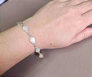 PULSEIRA DE PRATA COM MADREPÉROLA - 09566