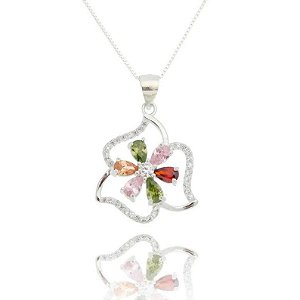 COLAR DE PRATA FLORAL MILLY - 09075