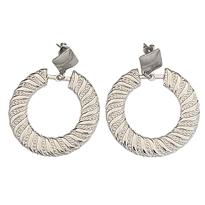 Brinco Argola Pendente de Aço Cirúrgico Estilo Bali