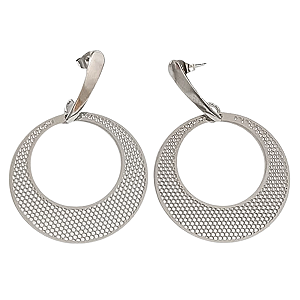 Brinco Argola Ornamental em Aço