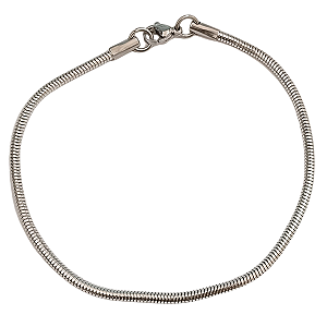 Pulseira de Aço Cirúrgico Unissex Roliça Rabo de Rato