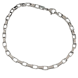 Pulseira de Aço Cirúrgico Elos Tijolinho - 21 cm - 3 mm