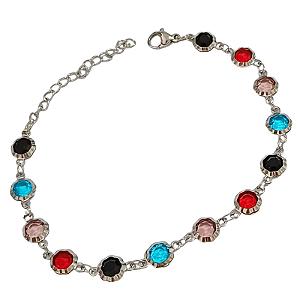 Pulseira de Aço Colorida Feminina