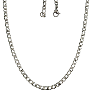 Corrente Masculina/Feminina 70 cm Aço Cirúrgico Elos Grumet