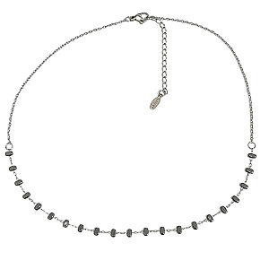 Colar Choker de Aço Cirúrgico Hematita