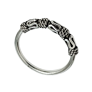 Anel de Prata de Bali Balinesi