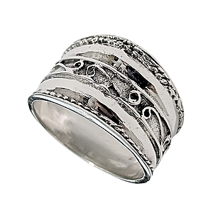 Anel de Prata de Bali Tube Style