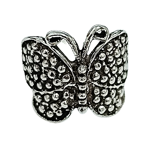 Anel Borboleta Prata de Bali