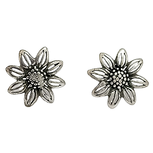 Brinco Girassol de Prata Bali