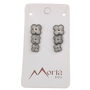 Kit Trio de Bricos Aço Cirúrgico Flower