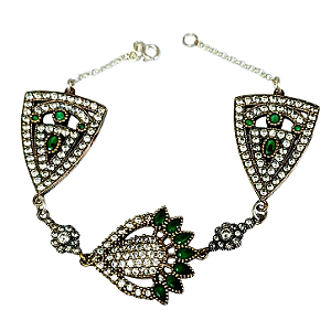 Pulseira de Prata Turca Green Garden