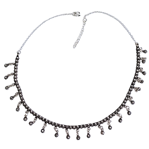 Colar Prata de Bali Choker Pikun Flowers