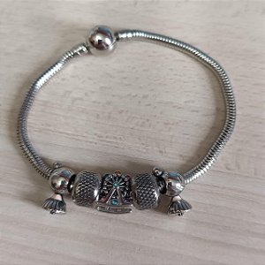 Pulseira de Aço com Berloques Minhas Meninas
