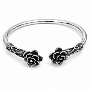 Bracelete Rosinha Prata de Bali 925