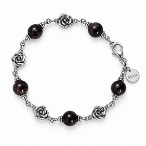 Pulseira de Aço Bali Cirúrgico com Pedra Natural Silver Obsidian