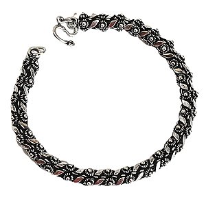 PULSEIRA PRATA DE BALI PIKUN ROLIÇA COBRA