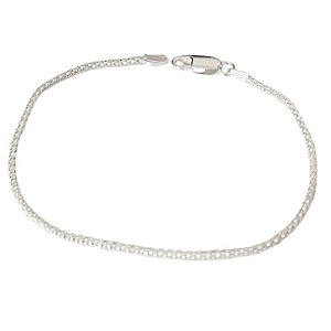 PULSEIRA DE PRATA ITALIANA MODELO PIPOCA - 18 CM