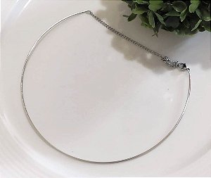 COLAR CHOKER FIO DE AÇO ANTIALÉRGICO DELICADO