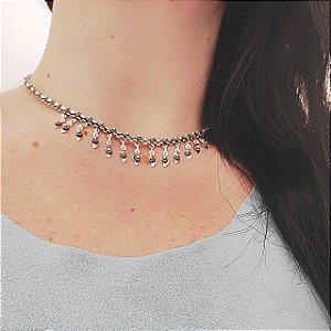 COLAR DE PRATA PIKUN CHOKER SURF GIRL