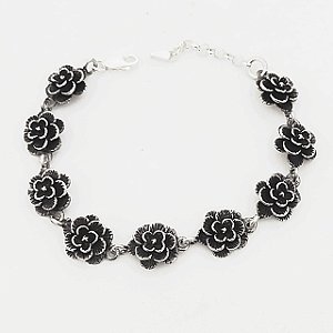 PULSEIRA DE PRATA ROSINHA GRANDE