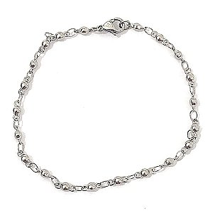 PULSEIRA DE AÇO CIRÚRGICO BOLINHA 19 CM