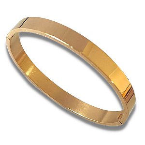 BRACELETE AÇO COM OURO 18K UNISSEX