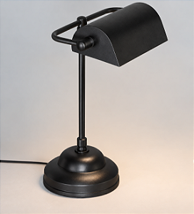 (Pintura) Abajur Luminária de Mesa Alumínio Calha 30cm Altura Golden Art E-27 M040 Escritórios e Salas