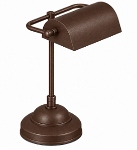 (Pintura) Abajur Luminária de Mesa Alumínio Calha Leitura 30cm de Altura Golden Art E-27 M044 Escritórios e Quartos