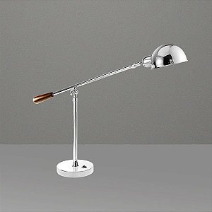 Abajur Luminária de Mesa Articulado Alumínio Bivolt 60cm de Altura Work Station Golden Art E-27 M207 Escritórios e Quartos