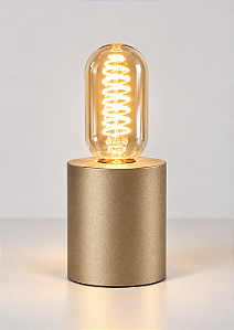 (Pintura) Abajur Tube Golden Art M4014 Tubular Metal Vermelho 14x10cm 1x Lâmpada E27 Bivolt Mesas e Balcões