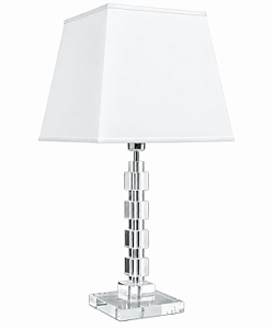 Abajur Golden M681LT Art Cubos 40 Acrílico Cristal e Latão 71cm 1xE27