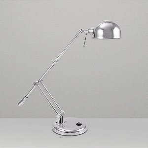 Abajur Luminária de Mesa Articulado Cúpula Alumínio Bivolt 40cm de Altura Danny Golden Art G9 M685 Escritórios e Quartos