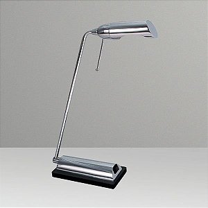 Abajur Luminária de Mesa Inclinada Calha Alumínio Bivolt Leitura 35cm de Altura Milla Golden Art G9 M690 Mesas e Quartos