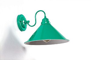 Arandela Bacio Vintage Cupula Conica Metal 30x12cm Golden Art 1x Lâmpada E27 Bivolt P319-412 Quartos e Balcões