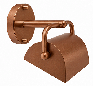 (Pintura) Arandela Vintage Golden Art P385 Inox Cúpula Calha Pintada 20cm G9 Quartos e Salas