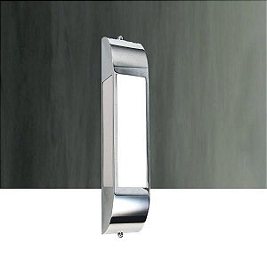 Arandela Interna Camarim Cromada Acrílico Policarbonato Decorativa 9x40 Golden Art E-27 P389 Corredores e Salas