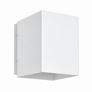 Arandela Caixa Alumínio Decorativo Branco 10x14cm Golden Art 1x Lâmpada E27 Bivolt P741 Quartos e Banheiros
