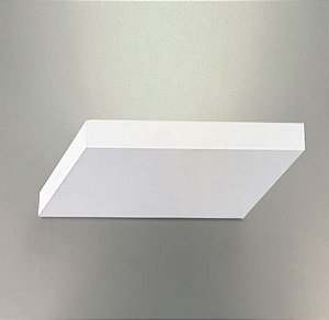 Arandela Interna Aço Inox Quadrada Slim Branca 20x20 Golden Art Halógena P743 Corredores e Salas