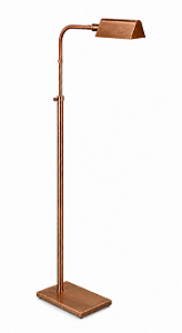 (LATÃO - ESPECIAL) Coluna de Chão Vittoria Telescópica Latão Base Retangular 1xE27 Golden Art C205LT