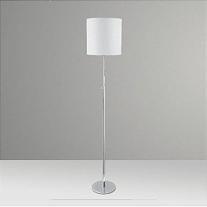 Coluna Luminária de Chão Reta Haste Telescópica Alumínio Cúpula Bivolt 1,75m de Altura Golden Art E-27 C223 Salas e Hall