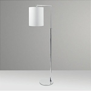 Coluna Luminária de Chão Braço Haste Telescópica Cúpula Tecido  CICILIONA Bivolt 1,75m de Altura Golden Art E-27 C228 Salas e Hall