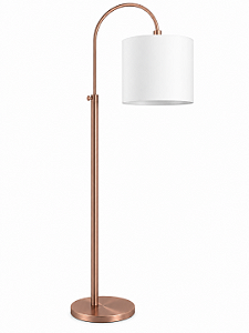Coluna Luminária de Chão Gancho Telescópica Alumínio Cúpula Tecido Bivolt 2m de Altura Golden Art E-27 C232 Salas e Hall