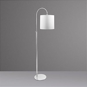 Coluna Luminária de Chão Gancho Telescópica Alumínio Cúpula Tecido Bivolt 2m de Altura Golden Art E-27 C232 Salas e Hall