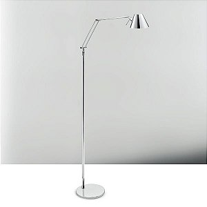 Coluna Luminária de Chão Articulada Alumínio Calha Chapéu Bivolt 1,45m de Altura Juliette Golden Art G9 C250 Salas e Hall