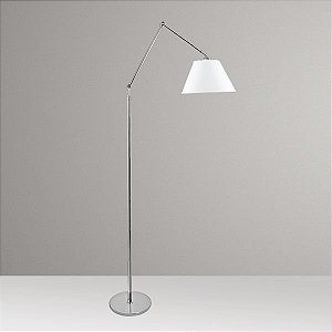 Coluna Luminária de Chão Articulada Alumínio Cúpula Bivolt 1,70m de Altura Classic Golden Art E-27 C629 Salas e Hall